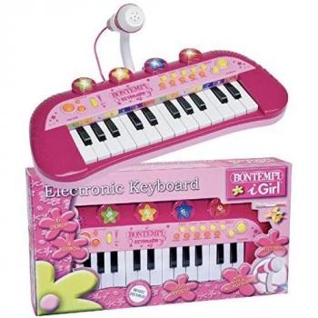 24‑Key Keyboard Bontempi 0683002 – Rosa, Mikrofon inklusive