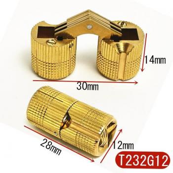 2pcs 8-24 mm Pure Copper Brass Invisible Cabinet Hinges