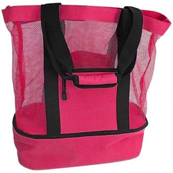 Beach Food Cooler Backpack – Dual Port Insulated Mesh Bag