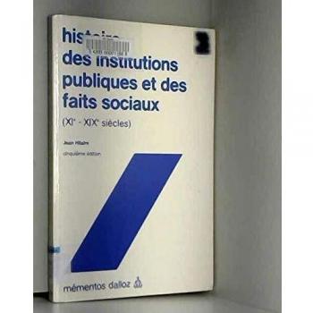 Histoire des institutions publiques et des faits sociaux