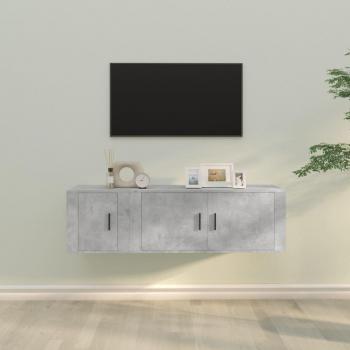 Set de Televisor Vidaxl 2 piezas Gris Hormigón