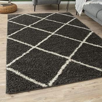 Myshaggy Diamond Design Shaggy Runner Rug