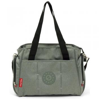 Fisher-Price FP10017 Handtasche für Mütter – Größe 37×17×32 cm – Grau mit Farbakzenten