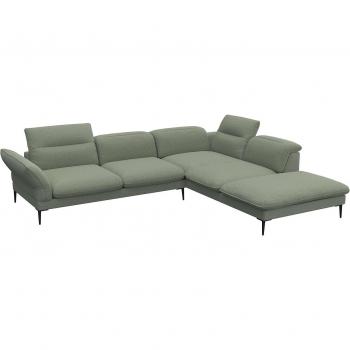 Salino Ecksofa mit Kaltschaum und Stahl-Wellen