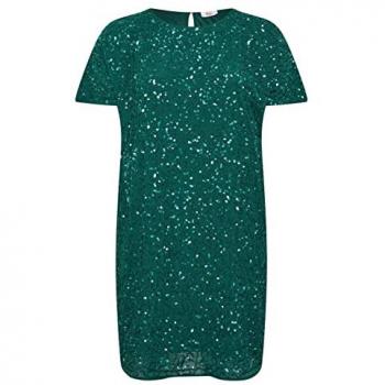 Bottle Green Women's Embellished Shift Attire