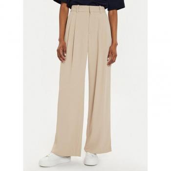GAP, Pantaloni All'uncinetto con Pinces e Vita Alzata, Stile Wide Leg, Donna, Tinta Beige, Taglia: 44