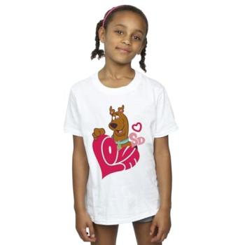 Scooby Doo Kids' Heart of Love Tee (White, Size 5-6)