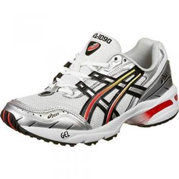 ASICS Men's Gel-1090 Running Shoe, Silver Black Red, 10 UK