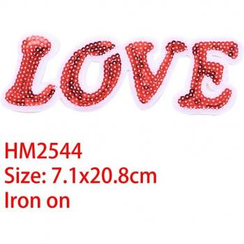 Iron-On Rose Flower Love Badge
