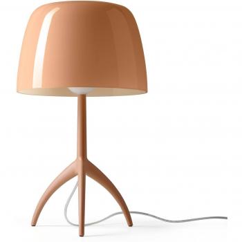 Lampe à poser Foscarini Lumiere Nuances Piccola Métal & Verre avec Variateur H35cm Rouge
