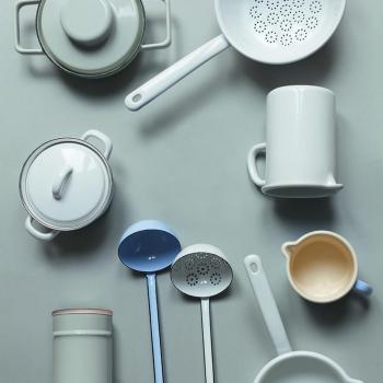 RIESS Emaille-Kochtopf 18 cm Pure Grey grau