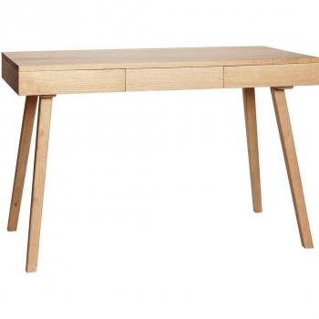 Bureau avec tiroirs en chêne naturel