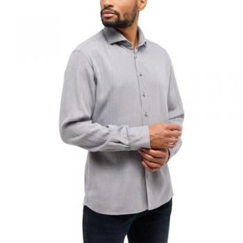 Langarmhemd ETERNA MODERN FIT in graphit, Größe 48 für Männer