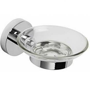 Chrome Croydex Flexi‑Fix Easy‑Fit Wimborne Soap Dish & Holder