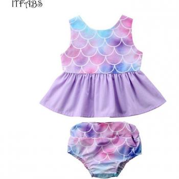 Baby Girl Mermaid Two-Piece Set