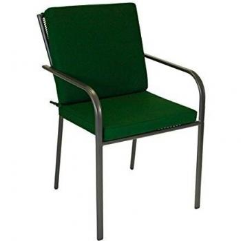 Denver Sitzpolster mit Rückenlehne – 48 × 88 cm, Dunkelgrün