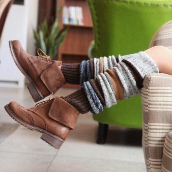 Jambières chaudes à rayures pour femmes