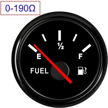 Jauge de niveau de carburant 52mm avec rétro-éclairage rouge 0-190 240-33ohm 9-32V