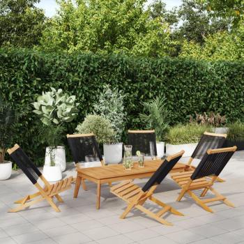 Chaises de jardin pliantes en bois d'acacia massif
