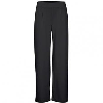 B.Young Rizetta Damen‑Stoffhose – Weite Beine, Bundfalten, Black L