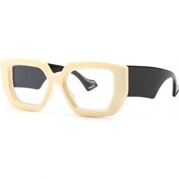 Estilo Vintage Gafas Cuadradas con Montura Verde y Lentes Transparentes