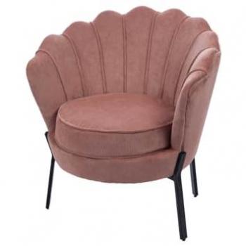 Fauteuil Madeline – Amadeus – Rose – Velours côtelé