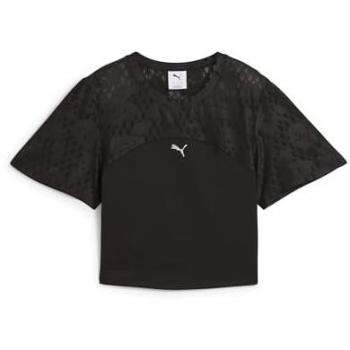 Puma Maglietta Crop Donna Lace Maniche Corte Nera M