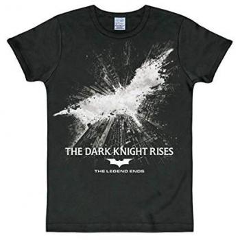 Batman „The Dark Knight Rises“ T-Shirt für Männer – Schwarzes/Weißes Design, Größe M
