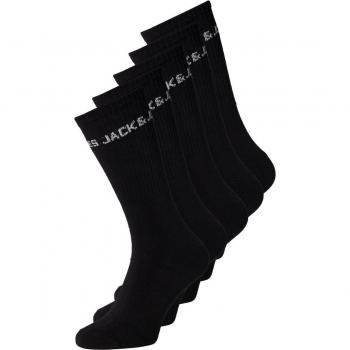 Jack&Jones Junior 5er-Set hohe Kindersocken Basic 12219499 Schwarz 38_43 Jungen
