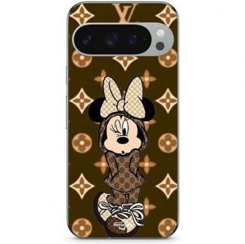 Pixel 9 Pro : Coque douce Minnie Disney – Couleur marron – Maniacase