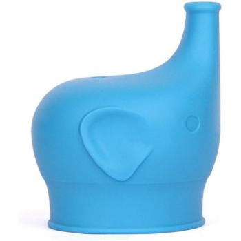 Elephant Silicone Cup Lid with Suction Nozzle for Kids