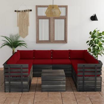 Lounge Pallet con Almohada de Madera (9 unidades)