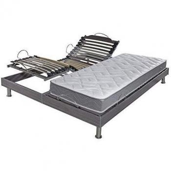 Lit Électrique S62 + Matelas Wave 2x90 cm