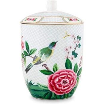 Pip Studio Conteneur d’articles Oiseaux pastel Blanc 1,5 L