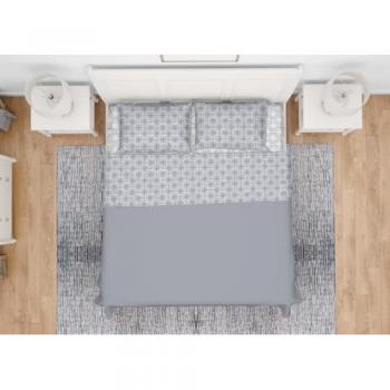Coperchio Lenzuola 100% Cotone Italia – Stampa Catena – Spessore Piazza e Mezza – Colore Grigio