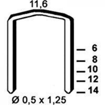 Alsafix 5000 agrafes FB‑06 galvanisées – 11,6 × 6 mm