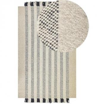Beliani Streifenmuster Teppich 160 x 230 cm