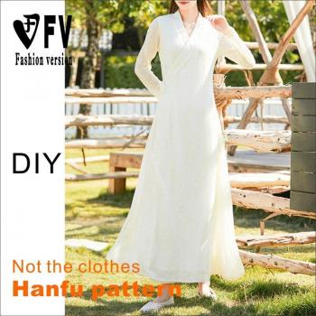 Hanfu Mujer, Patrón de Vestido con Costura BHF-010
