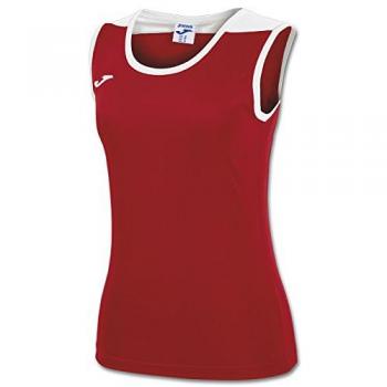 Joma Women's Tank Top in Red and White with Spike Design, Size XL