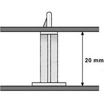 50 support pour circuit imprime ouverture 3mm h20mm 18x18mm TOOL LAND