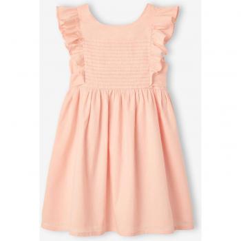 Robe corail dos nu avec volants pour fille VERTBAUDET