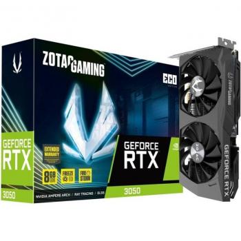 Vga zotac rtx 3050 eco,nv,rtx3050,gddr6,8gb,128bit,hdmi+3dp,2 ventiladores (zt-a30500k-10m)