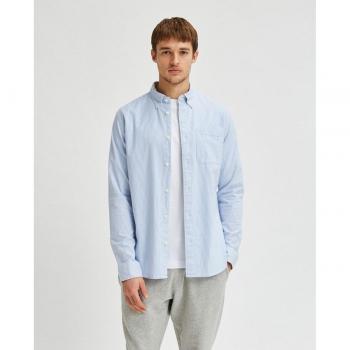 SELECTED Camicia 'SLHRick' blu chiaro / bianco