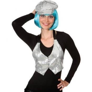 Bindende Paillettenweste in Silber