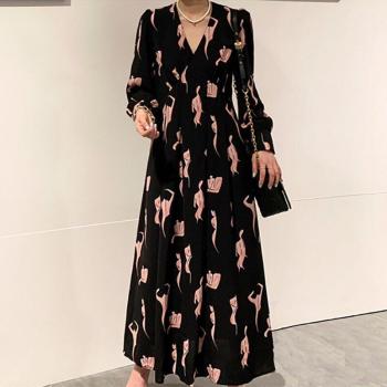 Vestido Largo “Manga V” de Moda Coreana