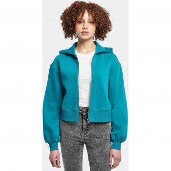 Veste courtes oversize femme couleur vert d’eau – zip