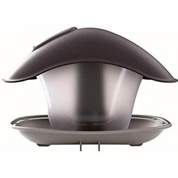 Vogelfutterhaus BirdyFeed Square grau 24,8 x 18,2 x 17,4 cm
