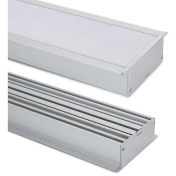 LED-Plus Perfil XL en Aluminio – Empotrable para Tiras 60 mm con Tapa Transparente