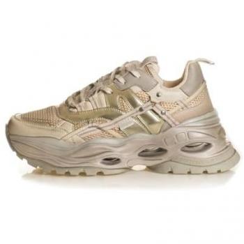 Baskets femme Buffalo Triplet Hollow Vintage Beige / Or