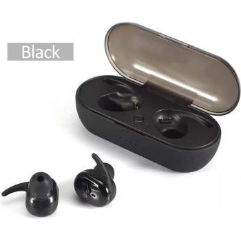 Cascos deportivos Bluetooth 5.0 TWS con estuche de carga de 2200mAh, micrófono y sonido estéreo 9D, resistentes al agua